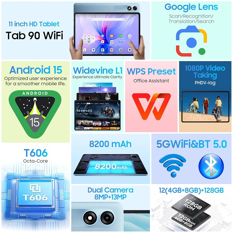 Blackview Tab90 WiFi 11インチ Android14 Amazon.com : Tab 90 Android 14 Tablet 11 inch, WiFi with
